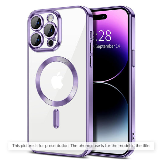 Etui MagSafe dla Apple iPhone 17, Techsuit, Luxury Crystal, Jasny Fiolet