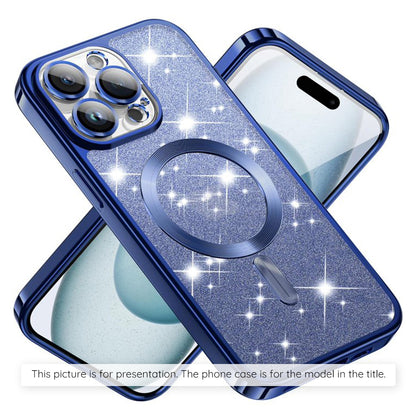Etui MagSafe dla Apple iPhone 17, Techsuit, Luxury Glitter, Niebieskie