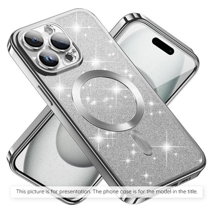 Etui MagSafe dla Apple iPhone 17, Techsuit, Luxury Glitter, Srebrne