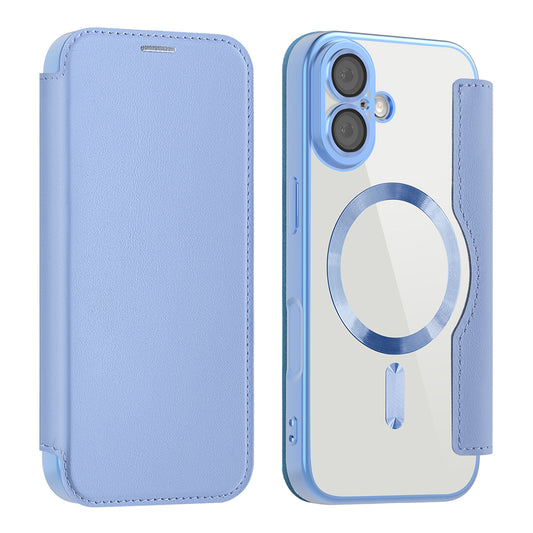 Etui MagSafe dla Apple iPhone 17, Techsuit, SmartMag Book, Bleu