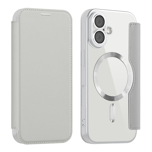 Etui MagSafe dla Apple iPhone 17, Techsuit, SmartMag Book, Szare