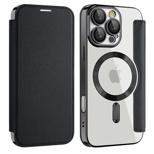 Etui MagSafe dla Apple iPhone 17, Techsuit, SmartMag Book, Czarne