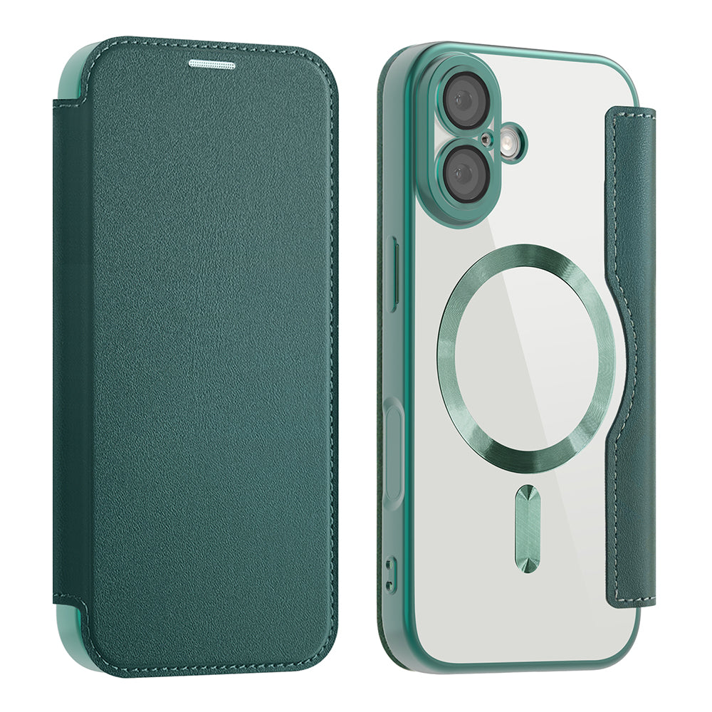 Etui MagSafe dla Apple iPhone 17, Techsuit, SmartMag Book, Zielony