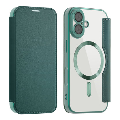 Etui MagSafe dla Apple iPhone 17, Techsuit, SmartMag Book, Zielony