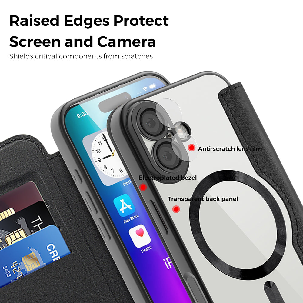 Etui MagSafe dla Apple iPhone 17, Techsuit, SmartMag Book, Zielony