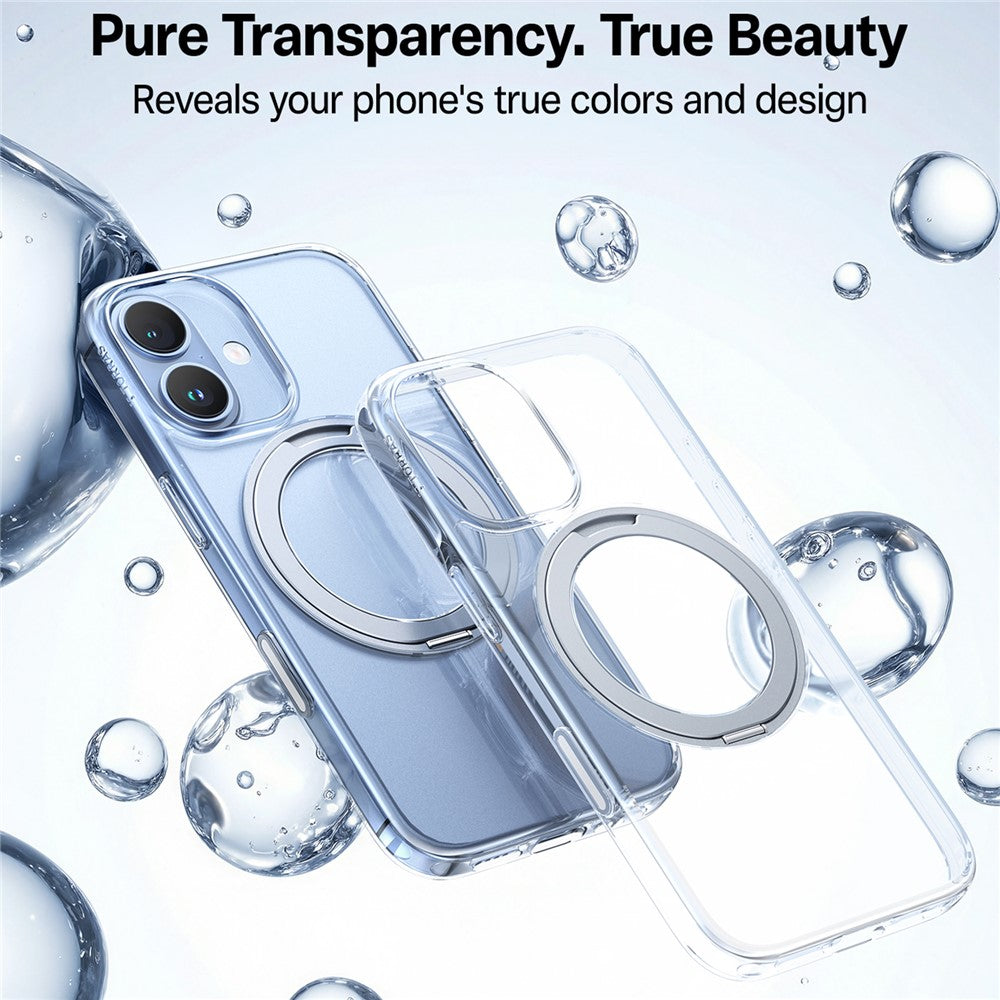 Etui MagSafe dla Apple iPhone 17, Torras, Ostand Pro, Przezroczyste
