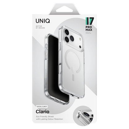 Etui MagSafe dla Apple iPhone 17, UNIQ, Clario MagClick, Przezroczyste