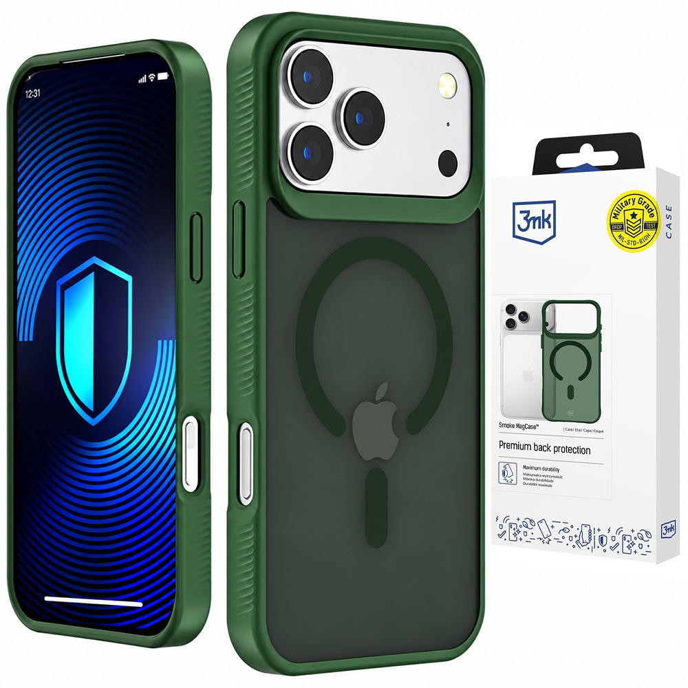 MagSafe Case for Apple iPhone 18 Pro / 17 Pro, 3MK, Smoke MagCase, Green