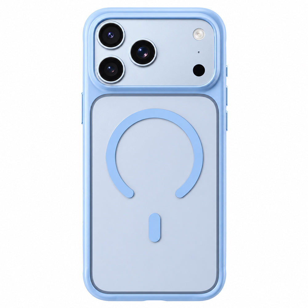 Etui MagSafe do Apple iPhone 18 Pro / 17 Pro, Blueo, przyjazny dla skóry, odporny na upadki, satynowy niebieski