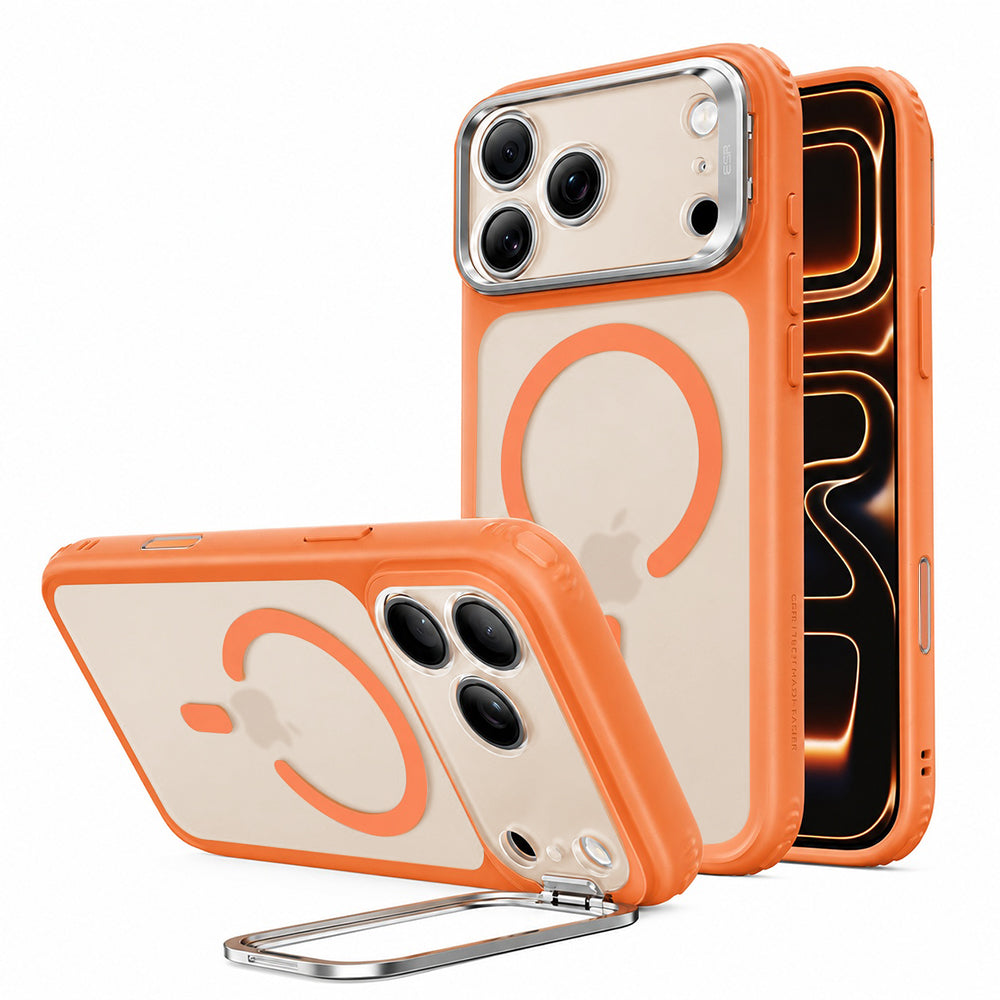 Etui MagSafe do Apple iPhone 18 Pro / 17 Pro, ESR, Classic Hybrid Kickstand, Pomarańczowy Satynowy