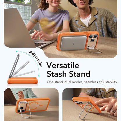Etui MagSafe do Apple iPhone 18 Pro / 17 Pro, ESR, Classic Hybrid Kickstand, Pomarańczowy Satynowy