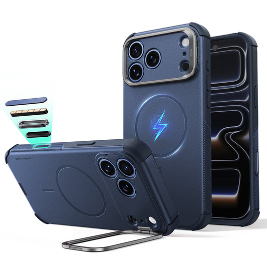 Etui MagSafe do Apple iPhone 18 Pro / 17 Pro, ESR, Cyber Armor Kickstand, Niebieskie