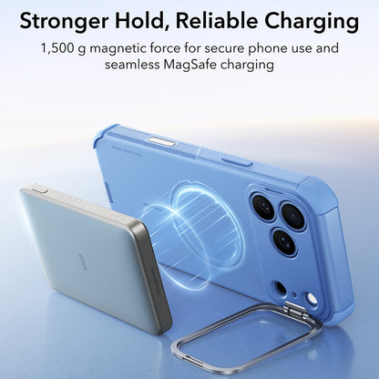 Etui MagSafe do Apple iPhone 18 Pro / 17 Pro, ESR, Cyber Armor Kickstand, Niebieskie