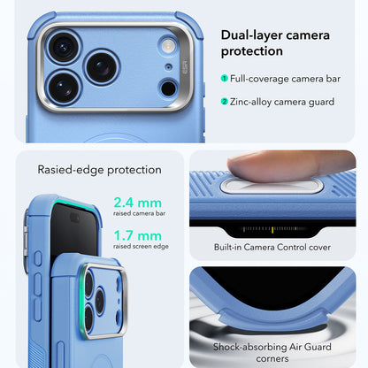 Etui MagSafe do Apple iPhone 18 Pro / 17 Pro, ESR, Cyber Armor Kickstand, Niebieskie