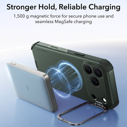 Etui MagSafe do Apple iPhone 18 Pro / 17 Pro, ESR, Cyber Armor Kickstand, Zielony