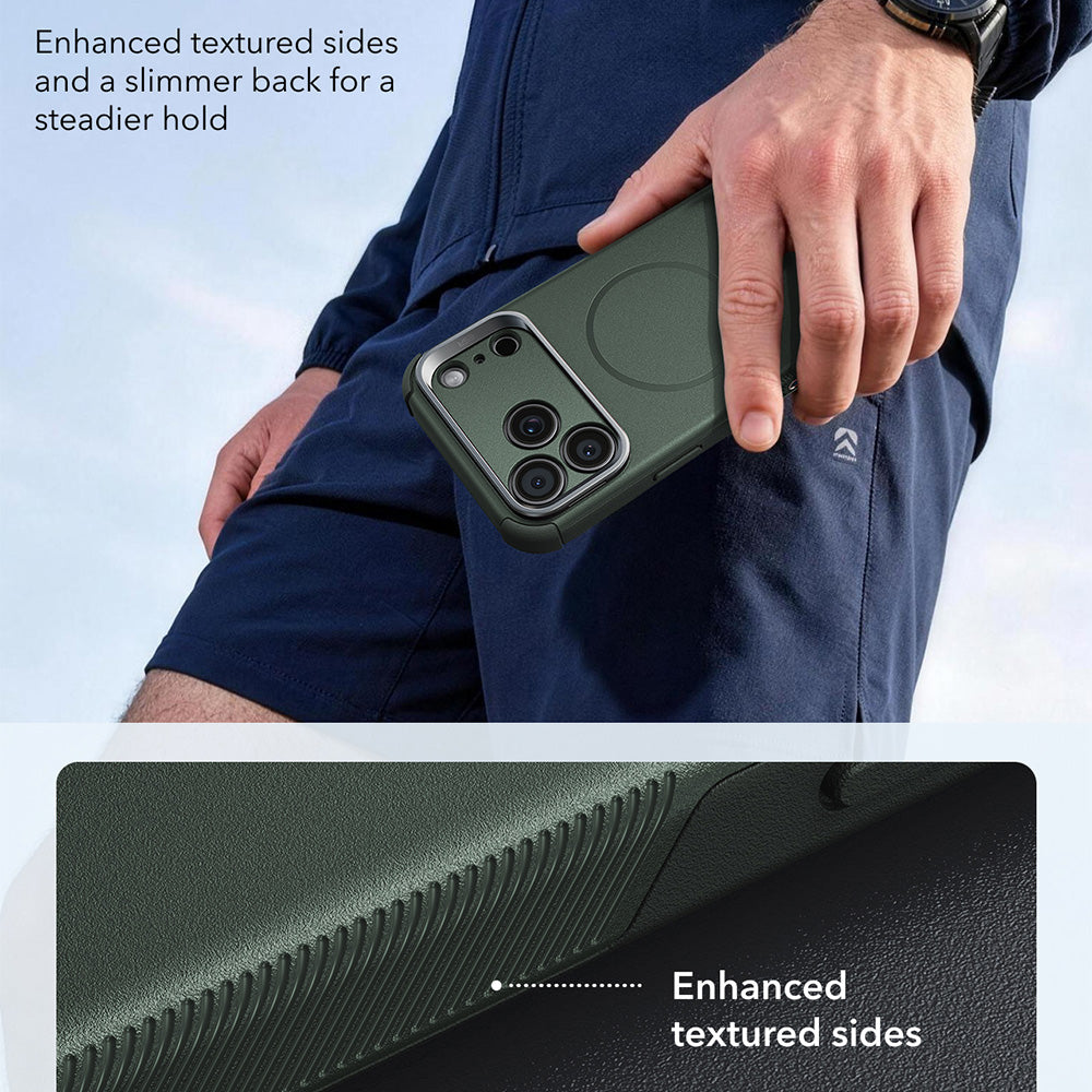 Etui MagSafe do Apple iPhone 18 Pro / 17 Pro, ESR, Cyber Armor Kickstand, Zielony