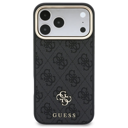 MagSafe Case for Apple iPhone 18 Pro / 17 Pro, Guess, 4G Cardslot & Big Strap, Black