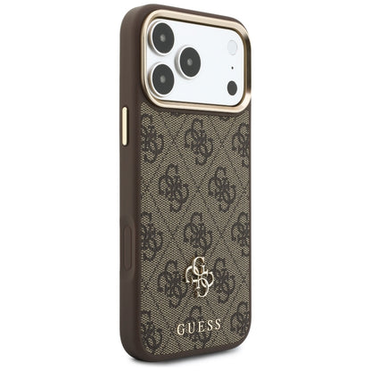 Etui MagSafe do Apple iPhone 18 Pro / 17 Pro, Guess, 4G Cardslot, brązowy