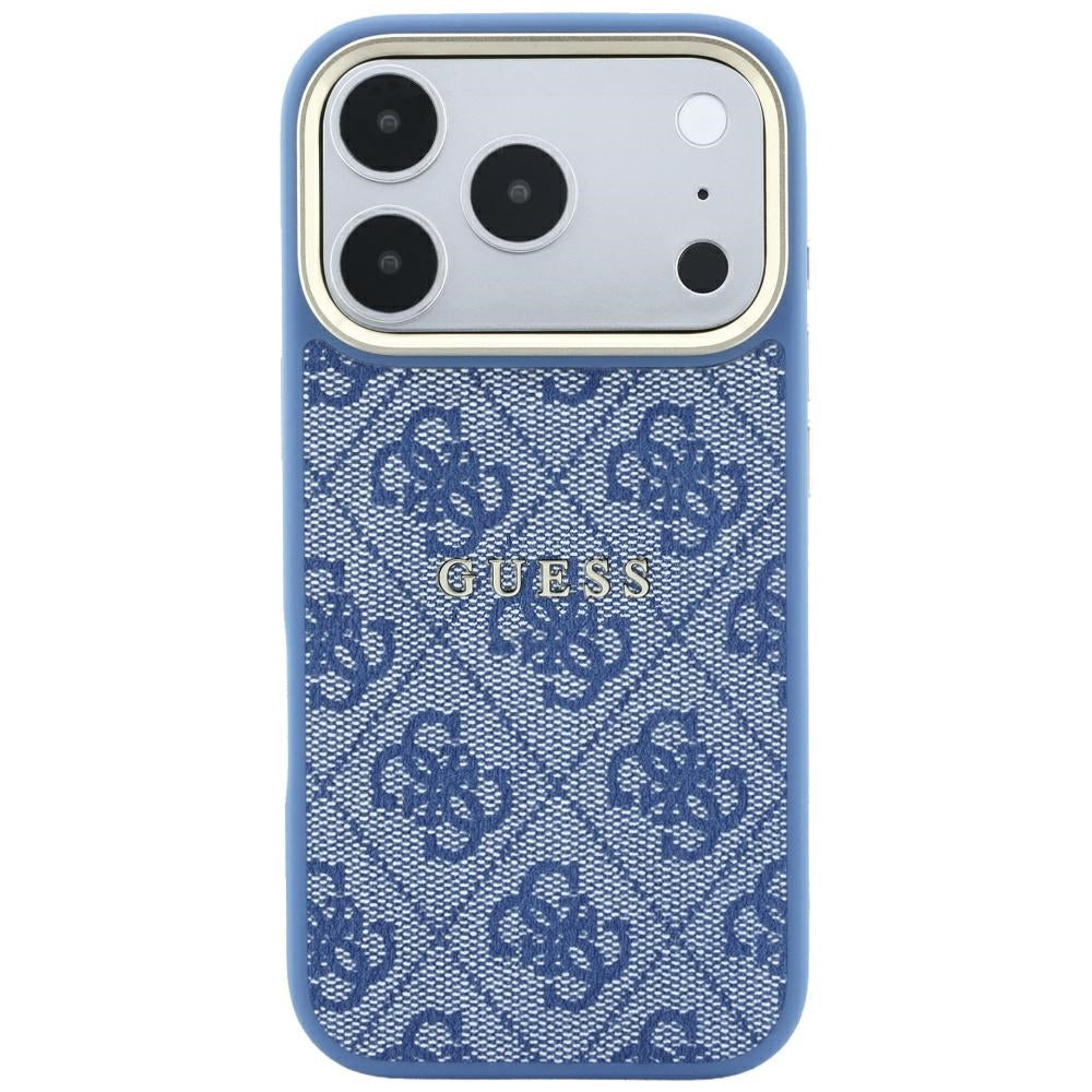 Etui MagSafe do Apple iPhone 18 Pro / 17 Pro, Guess, 4G Embossed Classic, Niebieskie
