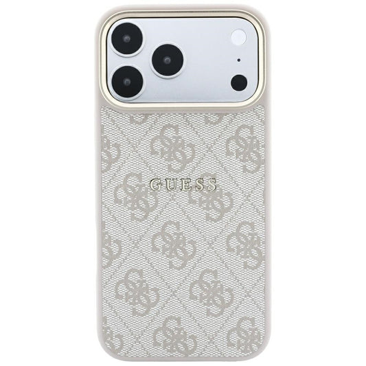 Etui MagSafe do Apple iPhone 18 Pro / 17 Pro, Guess, 4G Embossed Classic, Różowe