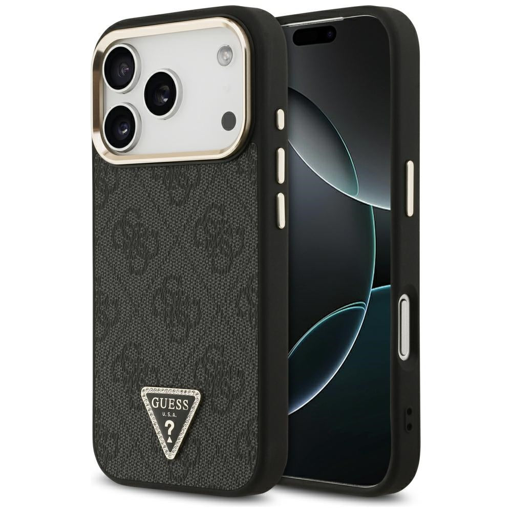 Etui MagSafe do Apple iPhone 18 Pro / 17 Pro, Guess, 4G Triangle Logo, czarne