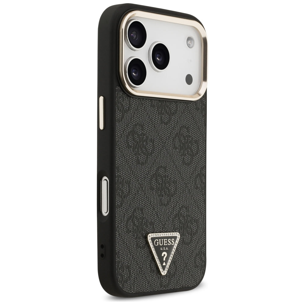 Etui MagSafe do Apple iPhone 18 Pro / 17 Pro, Guess, 4G Triangle Logo, czarne