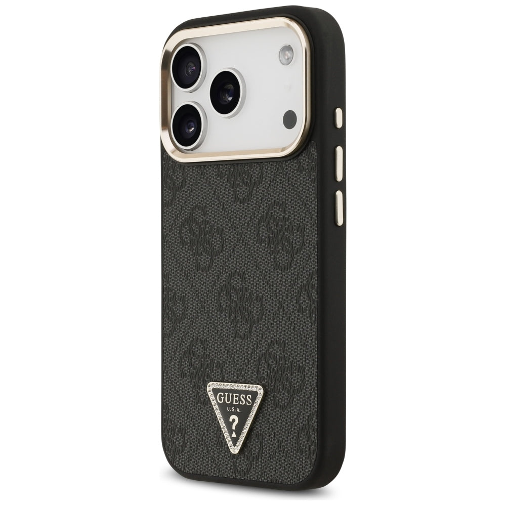 Etui MagSafe do Apple iPhone 18 Pro / 17 Pro, Guess, 4G Triangle Logo, czarne