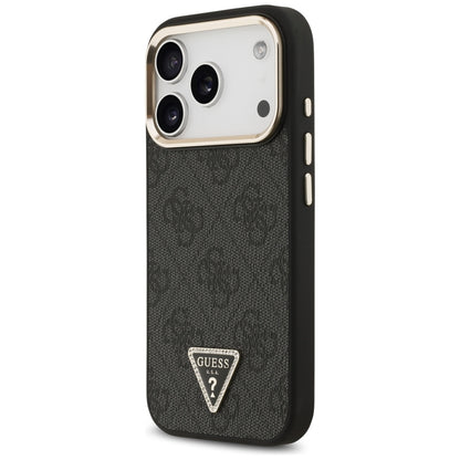 Etui MagSafe do Apple iPhone 18 Pro / 17 Pro, Guess, 4G Triangle Logo, czarne