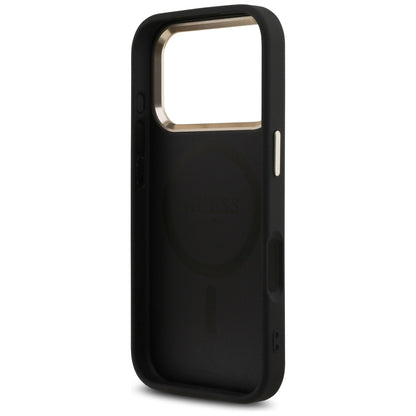 Etui MagSafe do Apple iPhone 18 Pro / 17 Pro, Guess, 4G Triangle Logo, czarne