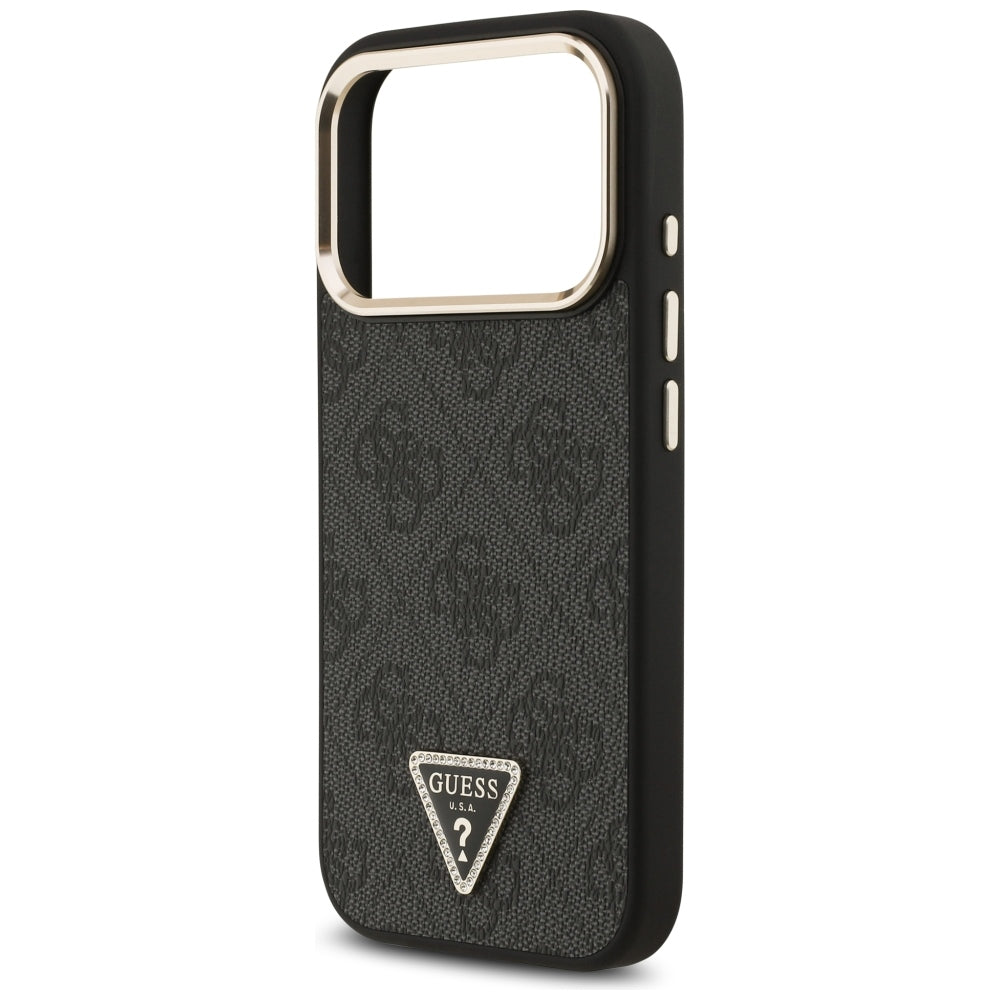 Etui MagSafe do Apple iPhone 18 Pro / 17 Pro, Guess, 4G Triangle Logo, czarne