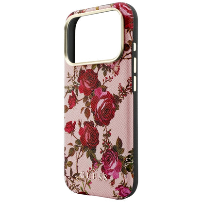 Etui MagSafe do Apple iPhone 18 Pro / 17 Pro, Guess, Blossom Roses Print, różowy