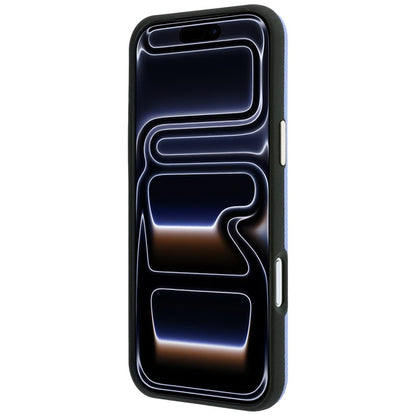 Etui MagSafe do Apple iPhone 18 Pro / 17 Pro, Guess, z ziarnistym okrągłym logo z kryształkami, niebieskie