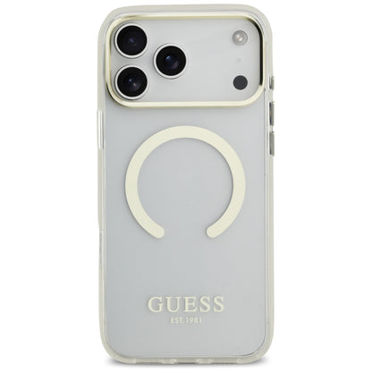 Etui MagSafe do Apple iPhone 18 Pro / 17 Pro, Guess, Metal Outline, Złote
