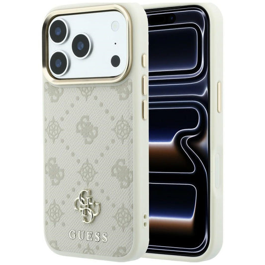 Etui MagSafe do Apple iPhone 18 Pro / 17 Pro, Guess, Peony 4G Small Logo, Beżowe