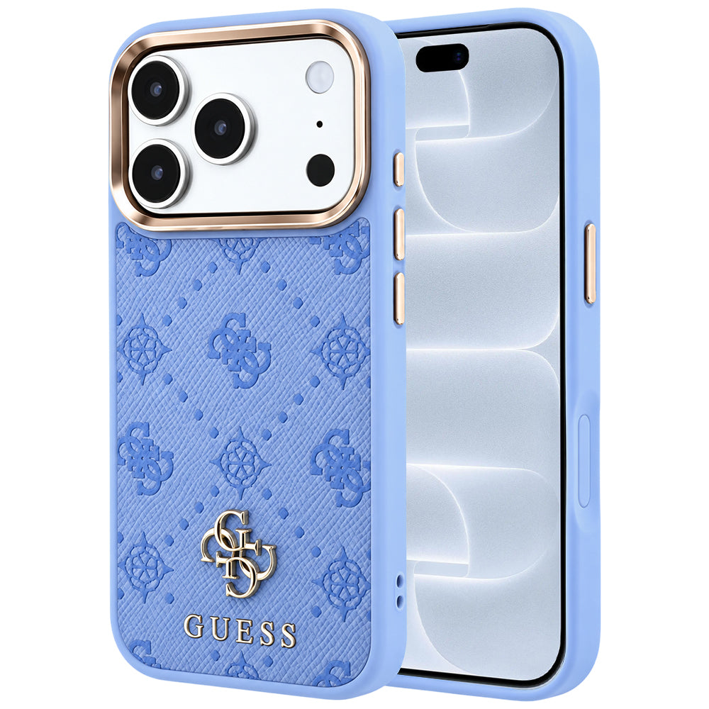 Etui MagSafe do Apple iPhone 18 Pro / 17 Pro, Guess, Peony 4G Small Logo, Bleu