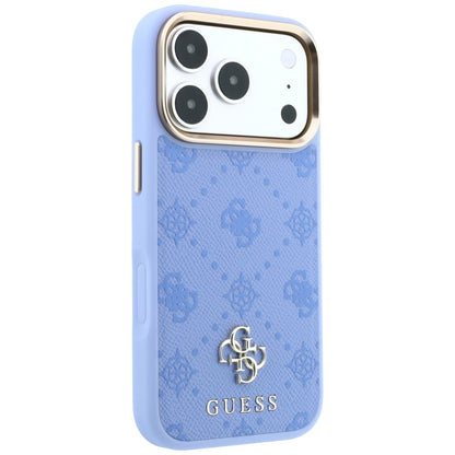 Etui MagSafe do Apple iPhone 18 Pro / 17 Pro, Guess, Peony 4G Small Logo, Bleu