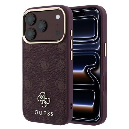 Etui MagSafe do Apple iPhone 18 Pro / 17 Pro, Guess, Peony 4G Small Logo, Wiśniowy