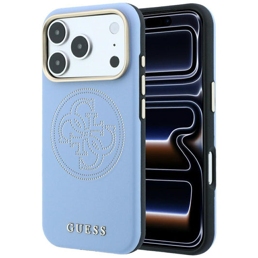Etui MagSafe do Apple iPhone 18 Pro / 17 Pro, Guess, Perforated 4G, Bleu
