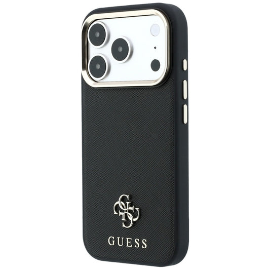 Etui MagSafe do Apple iPhone 18 Pro / 17 Pro, Guess, Saffiano Small 4G Classic, Czarna