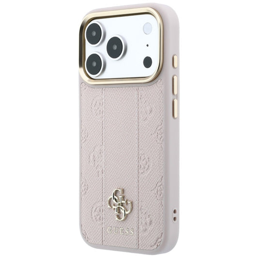 Etui MagSafe do Apple iPhone 18 Pro / 17 Pro, Guess, Stripe Peony 4G, Różowe