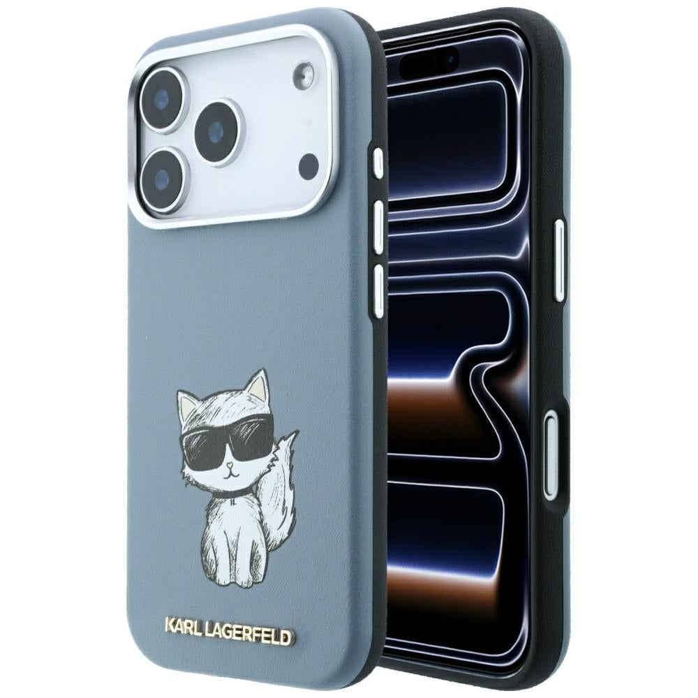 Etui MagSafe do Apple iPhone 18 Pro / 17 Pro, Karl Lagerfeld, Choupette Sketch, Bleu
