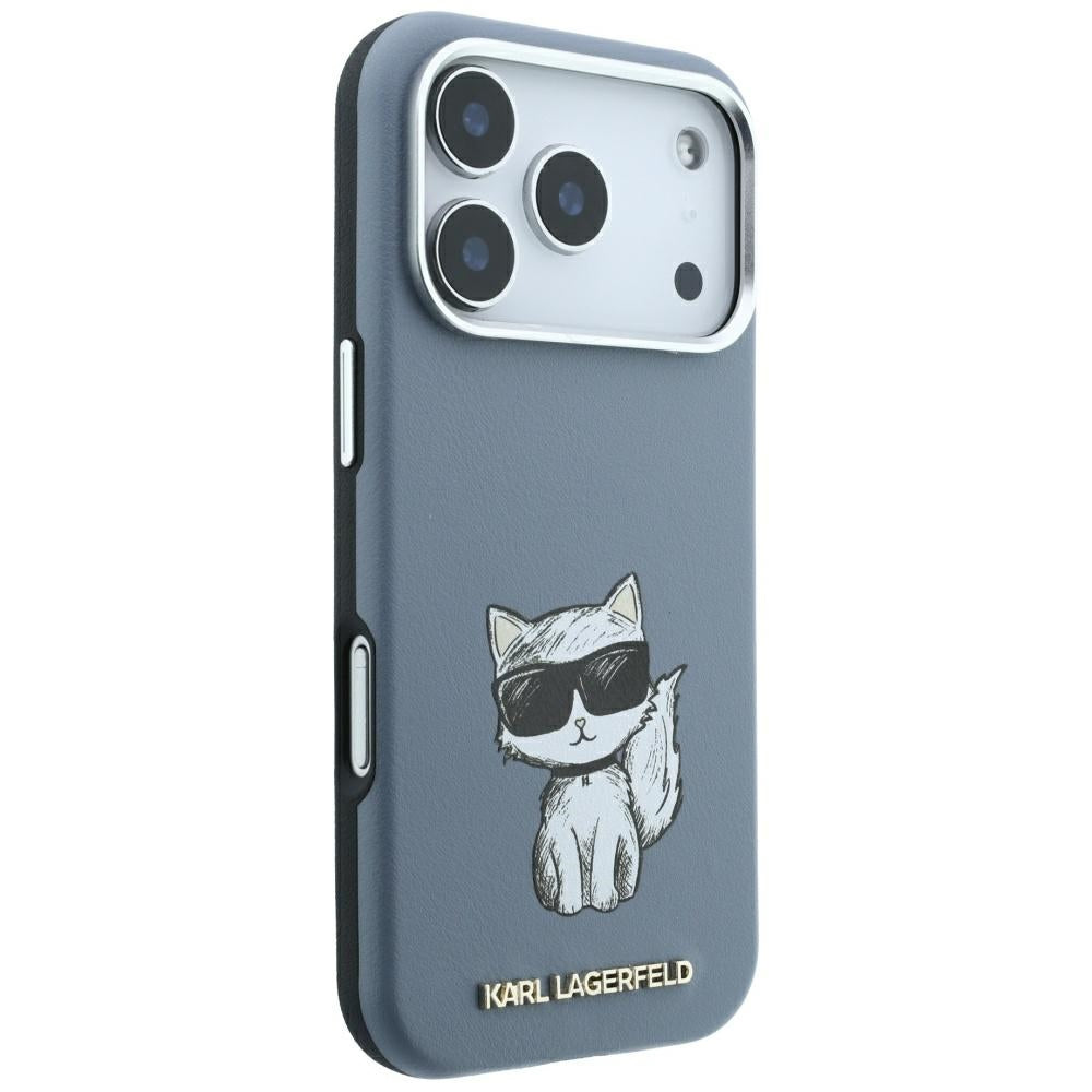 Etui MagSafe do Apple iPhone 18 Pro / 17 Pro, Karl Lagerfeld, Choupette Sketch, Bleu