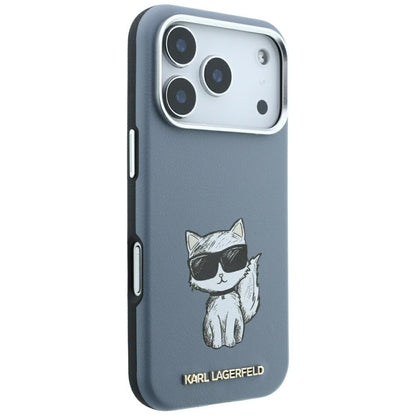Etui MagSafe do Apple iPhone 18 Pro / 17 Pro, Karl Lagerfeld, Choupette Sketch, Bleu
