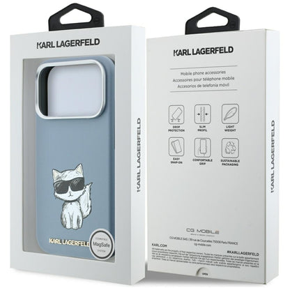Etui MagSafe do Apple iPhone 18 Pro / 17 Pro, Karl Lagerfeld, Choupette Sketch, Bleu