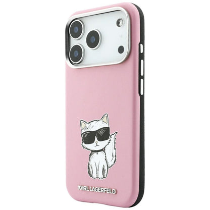 MagSafe Case for Apple iPhone 18 Pro / 17 Pro, Karl Lagerfeld, Choupette Sketch, Pink