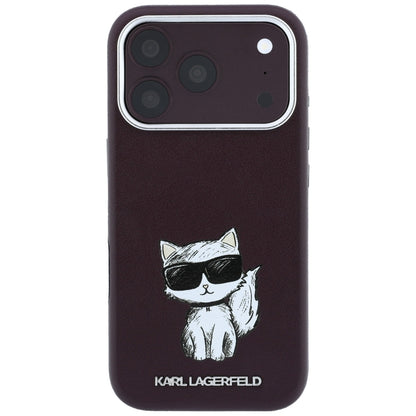 Etui MagSafe do Apple iPhone 18 Pro / 17 Pro, Karl Lagerfeld, Choupette Sketch, Wiśniowy