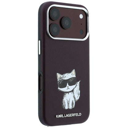 Etui MagSafe do Apple iPhone 18 Pro / 17 Pro, Karl Lagerfeld, Choupette Sketch, Wiśniowy