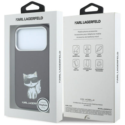 Etui MagSafe do Apple iPhone 18 Pro / 17 Pro, Karl Lagerfeld, Choupette Sketch, Wiśniowy