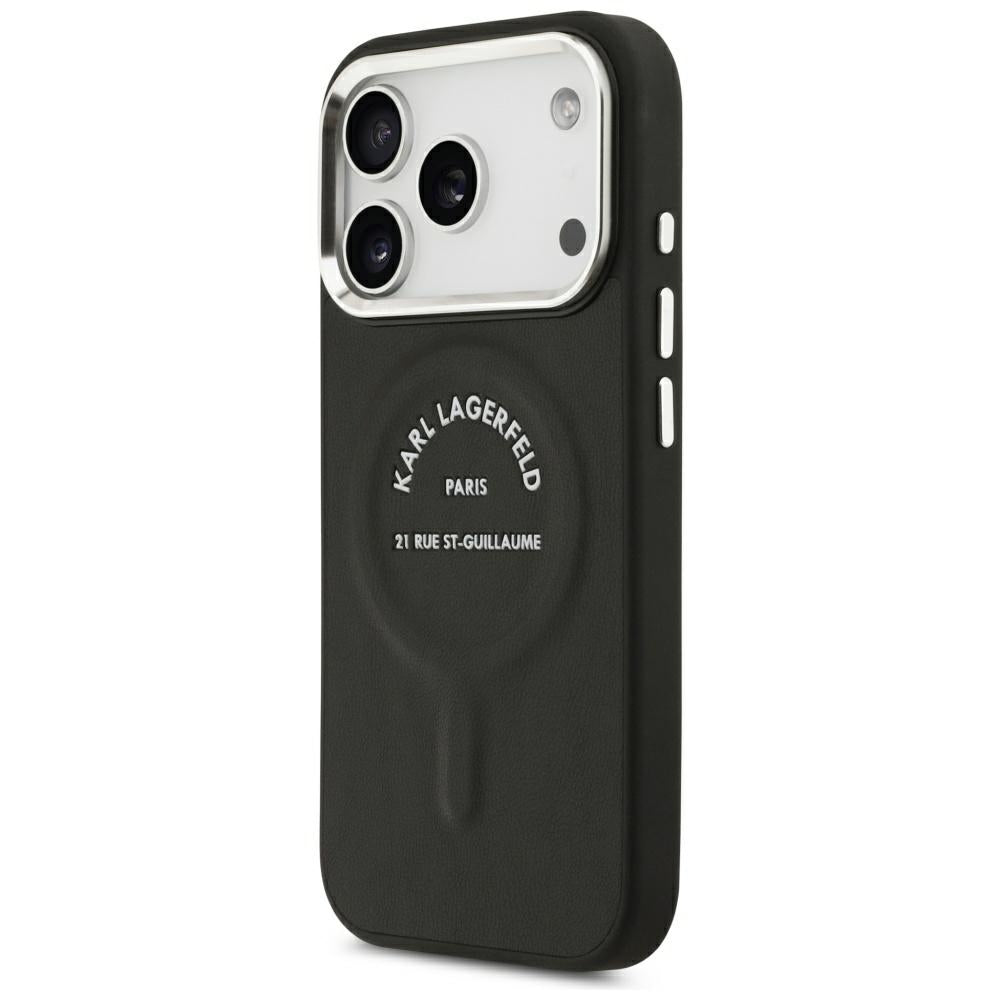 MagSafe Case for Apple iPhone 18 Pro / 17 Pro, Karl Lagerfeld, EMB. Ring with Karl RSG Logo, Black