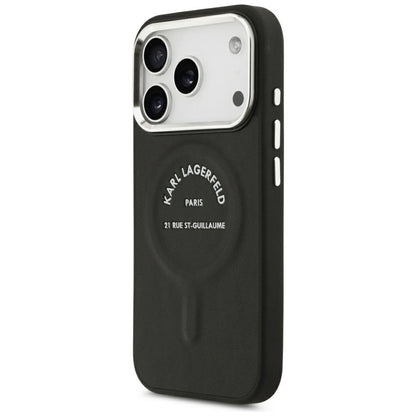 MagSafe Case for Apple iPhone 18 Pro / 17 Pro, Karl Lagerfeld, EMB. Ring with Karl RSG Logo, Black